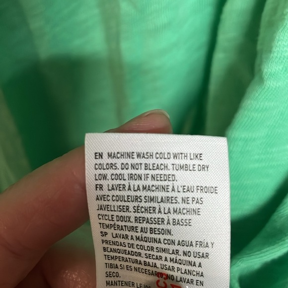 American Eagle Outfitters size Small Vibrant Green Short Sleeve Baby Doll Top - Picture 6 of 8